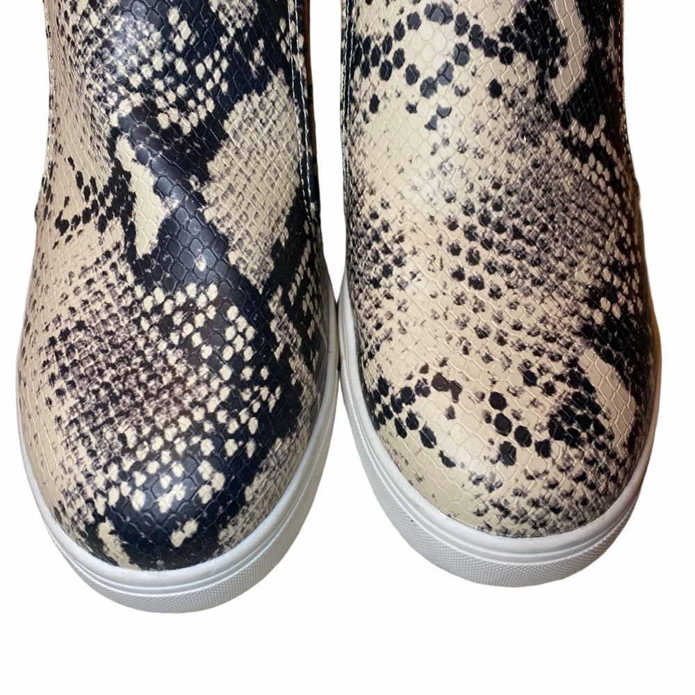 TIME & TRU Snake Print Zip Women's Size 9 Wedges - Picture 4 of 14